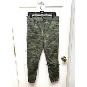 Gap Denim, Green Camo Jeans, True Skinny, High Rise, Cropped, Women's Size 10